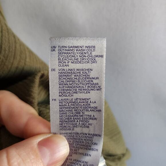 NYDJ Womens Size M Gauze Sleeveless Tunic Moss Green Beach Lagenlook Minimalist - Picture 9 of 11